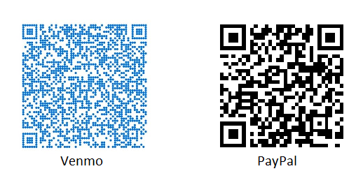 Venmo and PayPal QR